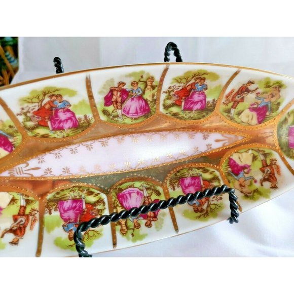 ROYAL VIENNA 1102 OVAL OLIVE CONDIMENTS RELISH SERVING DISH vintage set of 2 - Picture 8 of 10